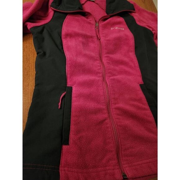 Columbia Purple Pink & Navy Blue Full Zip Fleece Jacket Size SMALL - Picture 4 of 7